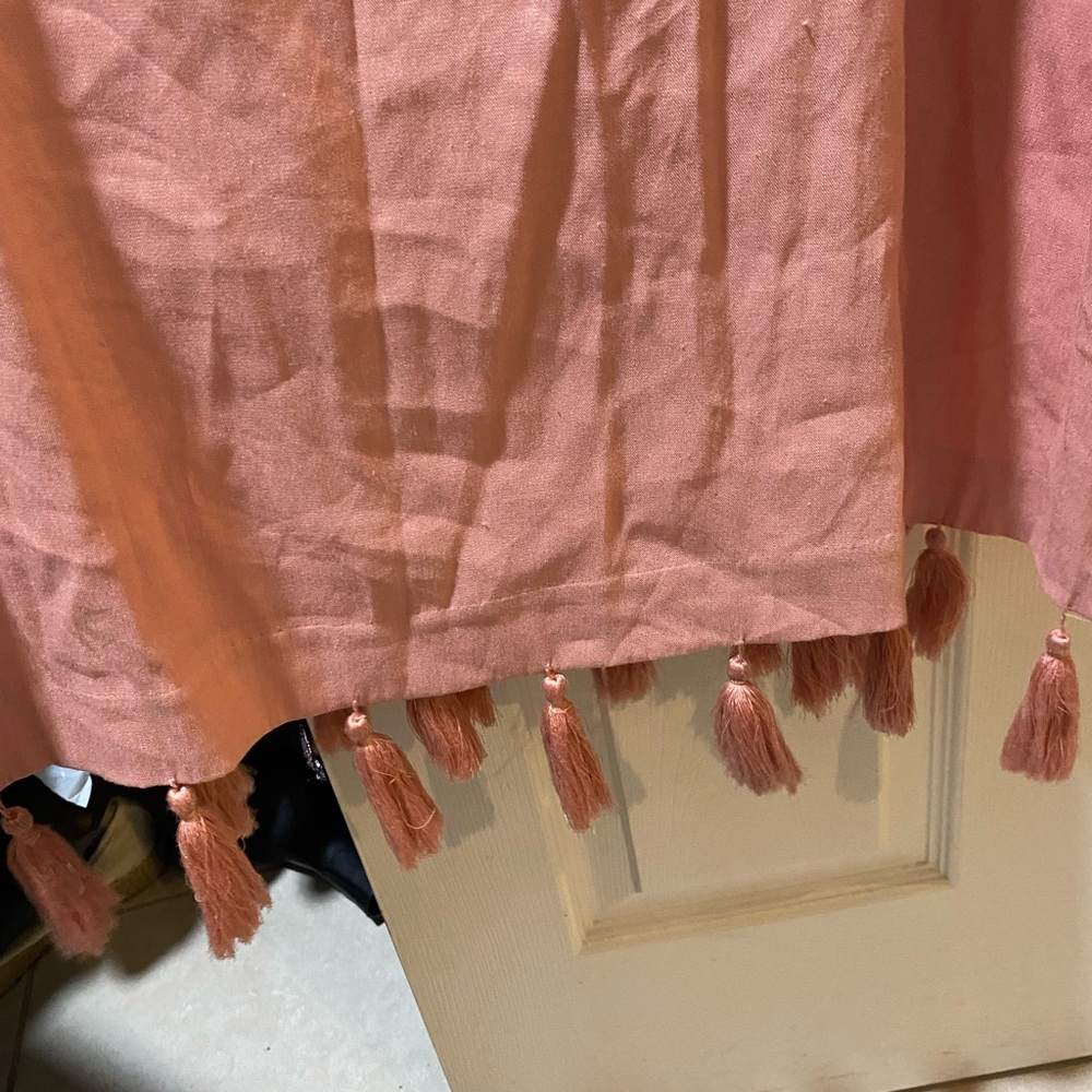 Antonio Melani 12, 14Pink Nat Note Cici Tassel Linen Maxi Dress Sleeveless NWT - Picture 15 of 16